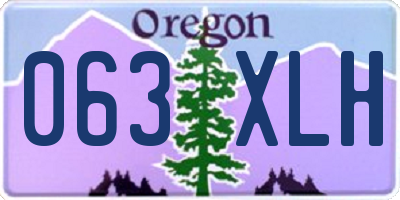 OR license plate 063XLH