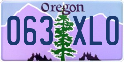 OR license plate 063XLO