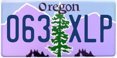 OR license plate 063XLP