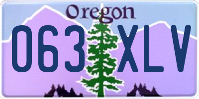 OR license plate 063XLV