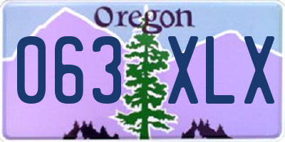 OR license plate 063XLX