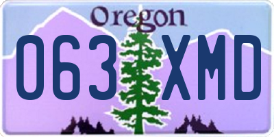OR license plate 063XMD