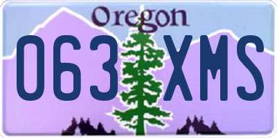 OR license plate 063XMS