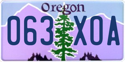 OR license plate 063XOA