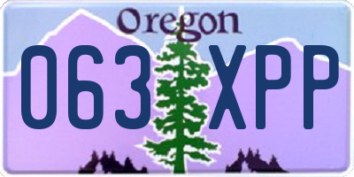 OR license plate 063XPP