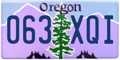 OR license plate 063XQI