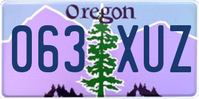 OR license plate 063XUZ
