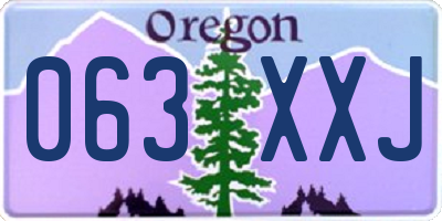 OR license plate 063XXJ