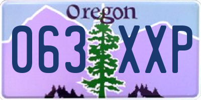 OR license plate 063XXP