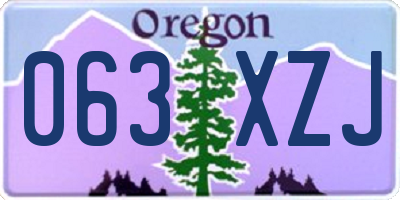 OR license plate 063XZJ