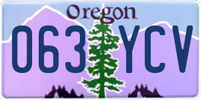 OR license plate 063YCV