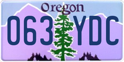 OR license plate 063YDC