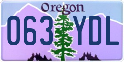 OR license plate 063YDL