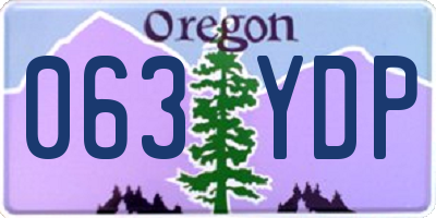 OR license plate 063YDP