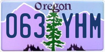 OR license plate 063YHM