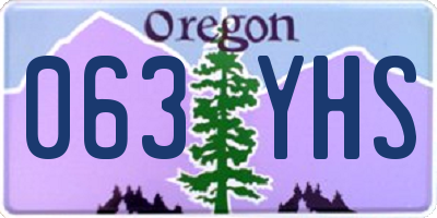 OR license plate 063YHS