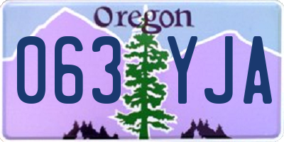 OR license plate 063YJA
