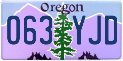 OR license plate 063YJD