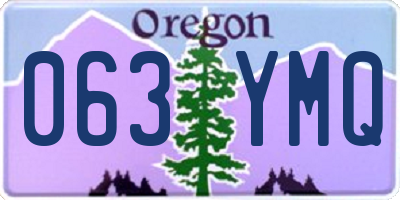 OR license plate 063YMQ