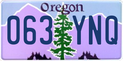OR license plate 063YNQ