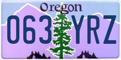 OR license plate 063YRZ