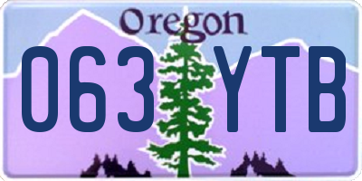 OR license plate 063YTB