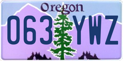 OR license plate 063YWZ