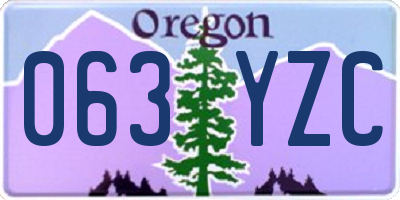 OR license plate 063YZC