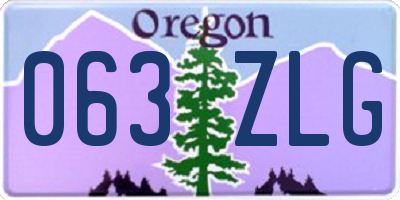 OR license plate 063ZLG