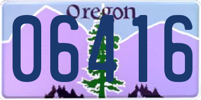 OR license plate 06416