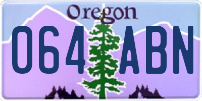 OR license plate 064ABN