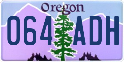 OR license plate 064ADH