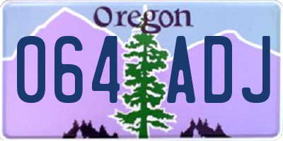 OR license plate 064ADJ