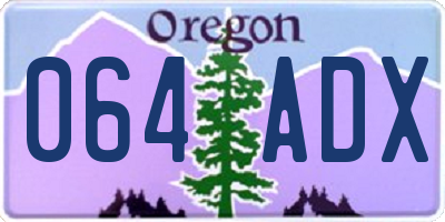 OR license plate 064ADX