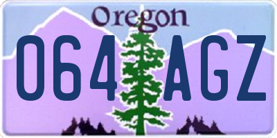 OR license plate 064AGZ