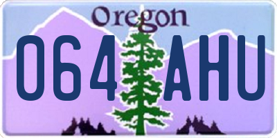 OR license plate 064AHU