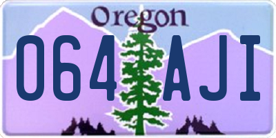OR license plate 064AJI