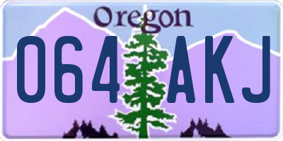 OR license plate 064AKJ