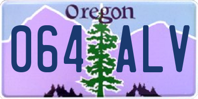 OR license plate 064ALV