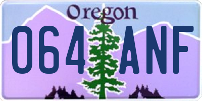 OR license plate 064ANF