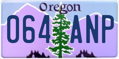 OR license plate 064ANP