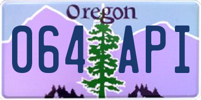 OR license plate 064API