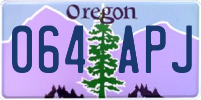 OR license plate 064APJ