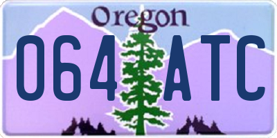 OR license plate 064ATC