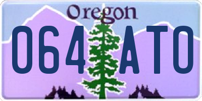 OR license plate 064ATO