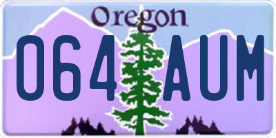 OR license plate 064AUM