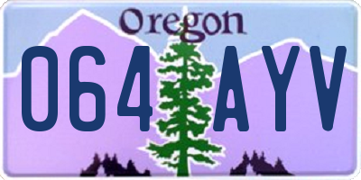 OR license plate 064AYV