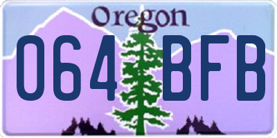 OR license plate 064BFB