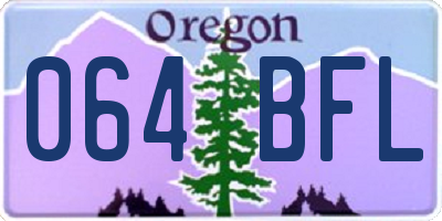 OR license plate 064BFL