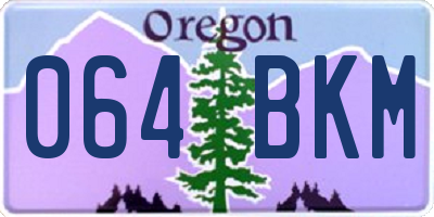 OR license plate 064BKM
